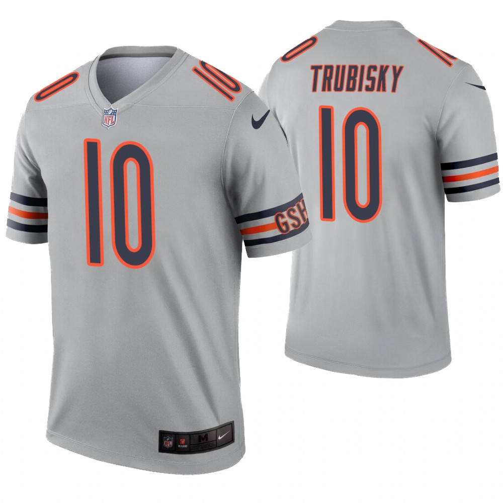 Youth Chicago Bears #10 Trubisky grey Nike Vapor Untouchable Limited NFL Jersey->san francisco 49ers->NFL Jersey